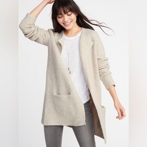 Old Navy open front textured cardi coat